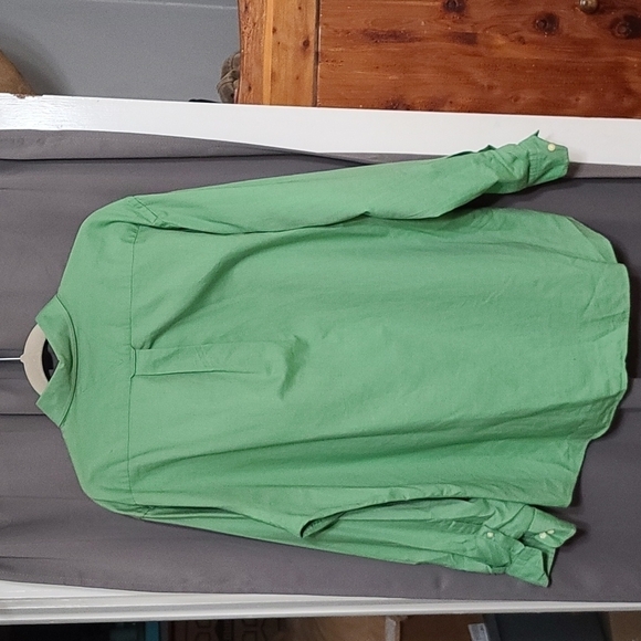 Tommy Hilfiger Original Oxford Men's Button Down Shirt Green Size L/16 1/2 EUC - Picture 6 of 10